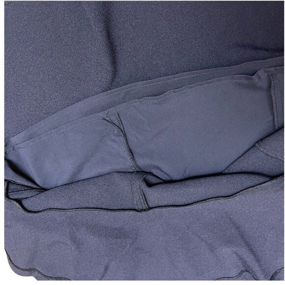 Karl Lagerfeld Dress Women’s 10 Navy Blue Lace Sleeveless Ruffle Sheath Office - Picture 13 of 13